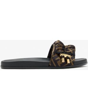 Fendi Ff Feel Slides - White
