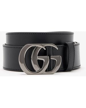 Gucci Cut Gg Marmont Belt - Black