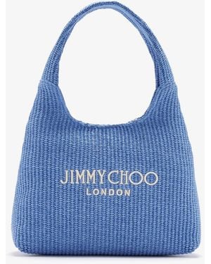 Jimmy Choo Beach Diamond Medium Hobo Bag - Blue