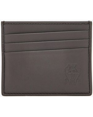 Brunello Cucinelli Embossed Cardholder - Gray