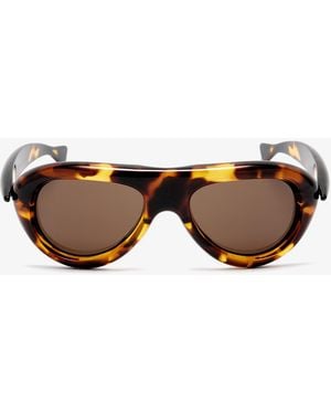 Bottega Veneta Sardine Oval Sunglasses - Black