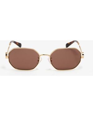 Tory Burch Miller Metal Oval Sunglasses - Natural
