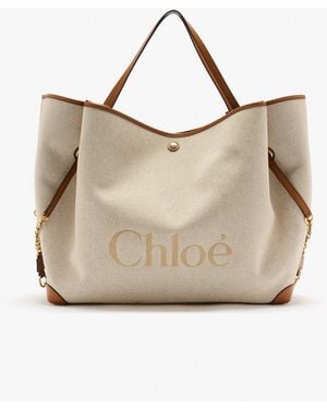 Chloé Clover Tote Bag - Natural