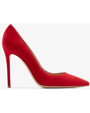 Gianvito Rossi Suede Pumps - Red