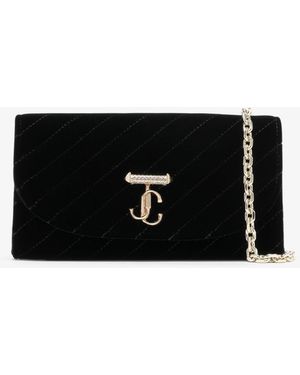 Jimmy Choo Curve Chain Wallet - Black