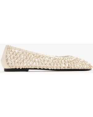 St. Agni Woven Ballerinas - White