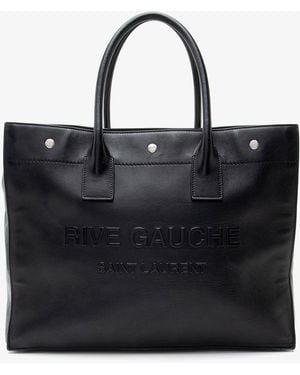 Saint Laurent Rive Gauche Small Tote Bag - Black