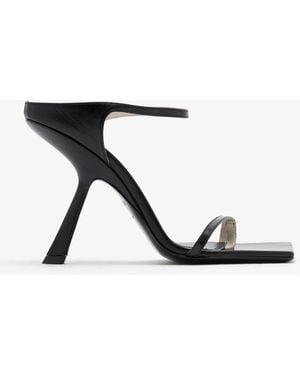 Mugler Square Toe Sandals - Black