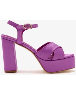 Andrea Gomez Bella Platform Sandals - Purple