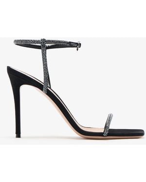 Gianvito Rossi Mayfair Crystal Sandals - White