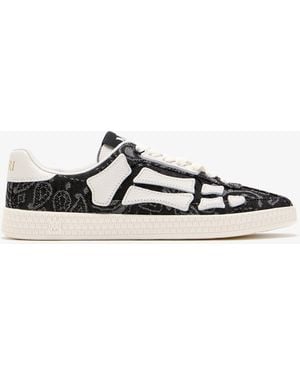 Amiri Bandana Denim Pacific Bones Sneakers - White
