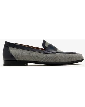 Magnanni Canvas Penny Loafers - White