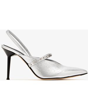 McQueen Revel Slingback Pumps - White