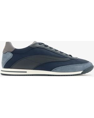 Brunello Cucinelli Suede And Leather Sneakers - Blue