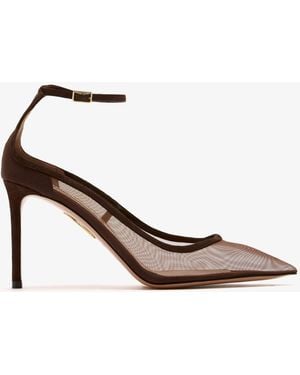 Aquazzura Love Affair 85 Mesh Pumps - White