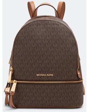 Michael Kors Rhea Medium Logo Backpack - Brown