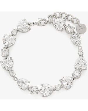 Self-Portrait Crystal Droplet Bracelet - White