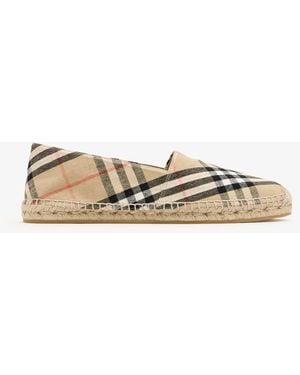 Burberry Check Mews Espadrilles - White