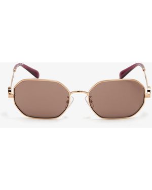 Tory Burch Miller Metal Oval Sunglasses - Natural
