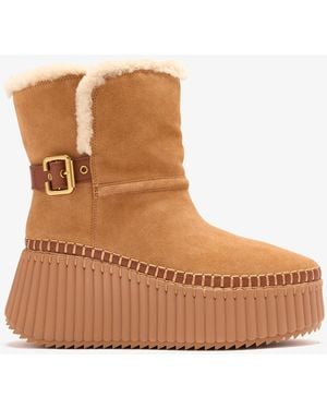 Chloé Nama Ankle Boots - Brown