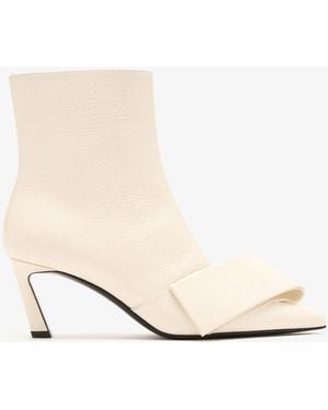 Givenchy Twisted Ribbon Ankle Boots - Natural
