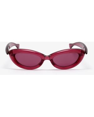 Bottega Veneta Sardine Oval Sunglasses - Pink