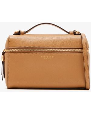 Tory Burch Romy Slim Top-Handle Bag - Natural