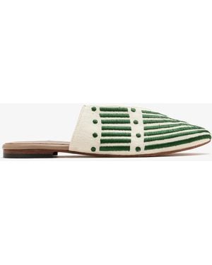 RAMLA Palazzo Lines Mules - Green
