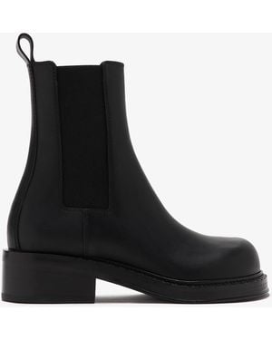 ショートブーツ・ブーティ BOTTEGA VENETA BLACK LEATHER CLIFF ANKLE BOOTS Bottega Veneta Cliff Chelsea Boots In Black | ModeSens