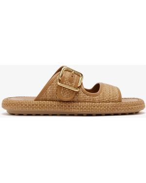 Tod's Raffia Sandals - White