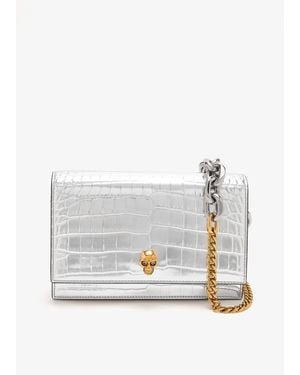 McQueen Small Skull Bag - White