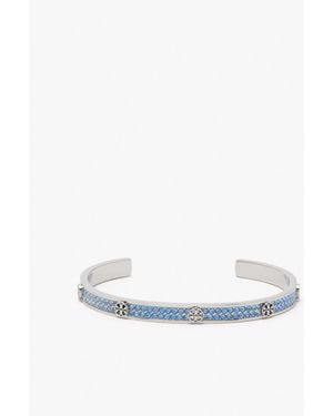 Tory Burch Icon Pavé Cuff Bracelet - White