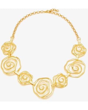 LYNYER Floral Vortex Choker - Metallic