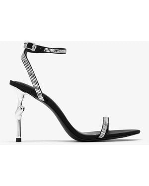 JW PEI Alivia Artifical Crystal Sandals - White
