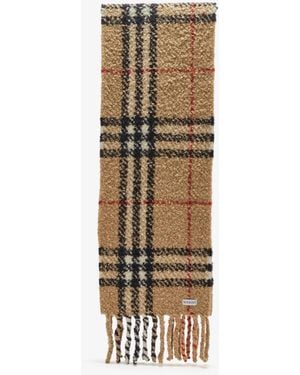 Burberry Alpaca-Wool Blend Bouclé Scarf - White