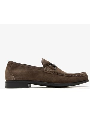 Ferragamo Grandioso Suede Loafers - Brown