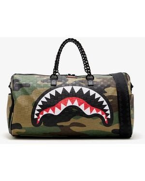 Sprayground Woodland Camo Check Duffle Bag - Black
