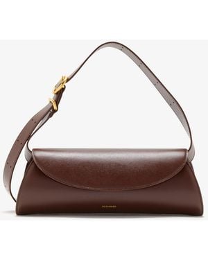 Jil Sander Small Cannolo Shoulder Bag - Brown