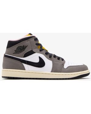 Nike Air Jordan 1 Mid 'Cave Stone' Sneakers - White