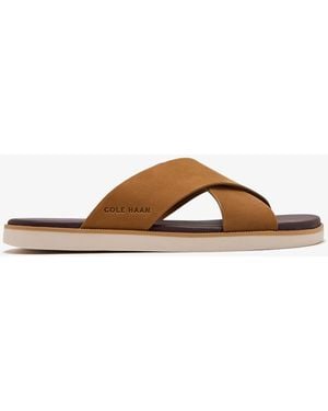Cole Haan Nantucket Cross-Strap Sandals - Brown