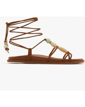 Stuart Weitzman Majorca Wrap Sport Sandals - White