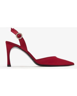ROTATE BIRGER CHRISTENSEN Satin Slingback Pumps - Red