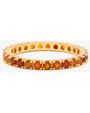 Ryenn's Eyes Carnelian Eternity Band Ring - Red