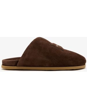 Givenchy Label Slippers - Brown