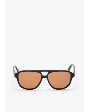 McQueen Neo Oval Sunglasses - Natural