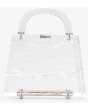 L'afshar Eva Crushed Ice Bag - White