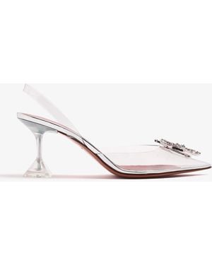 AMINA MUADDI Begum Glass Sling Pumps - White