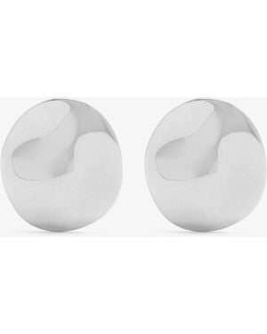 Ben-Amun Round Wave Earrings - White