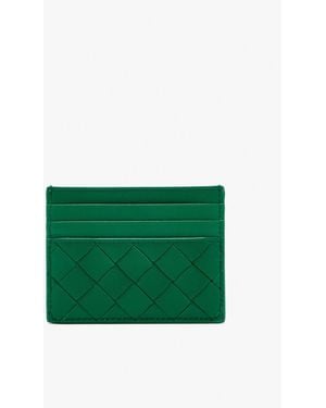 Bottega Veneta Intrecciato Credit Card Case - Green