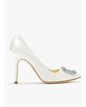 Manolo Blahnik Hangisi Pumps - White